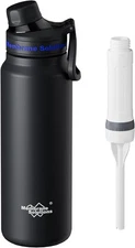 Filtered Water Bottle, 32oz Stainless Steel Water Bottle, with Filter Cartridge