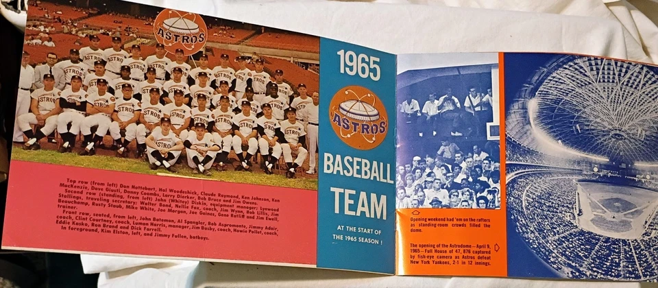 ORIGINAL 1965 MLB ASTROS FIRST YR ASTRODOME MICKY MANTLE WILLIE MAYS JOE MORGAN - Image 2 of 4