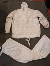 ORIGINAL WW2 BRITISH ARMY SAS SNOW CAMO UNIFORM SMOCK PANTS ANORAK LARGE SIZE