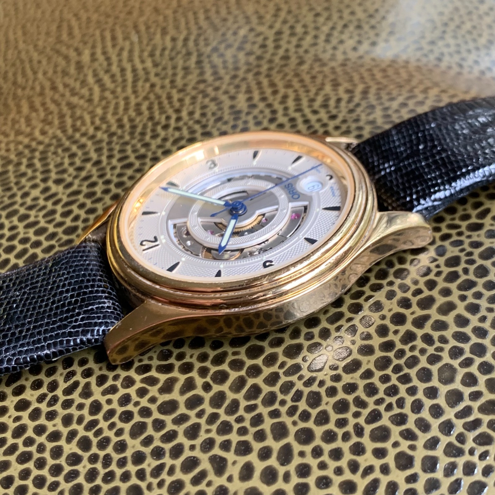 ORIS Classic Skeleton 7481 Date Automatic Gold To… - image 7