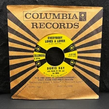 Doris Day 45 Everybody Loves A Lover/Instant Love COLUMBIA 41195 Vinyl EX 1B/1B