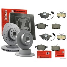 Zimmermann Bremsenset Bremsscheiben + Bremsbeläge vorne + hinten AUDI SKODA VW