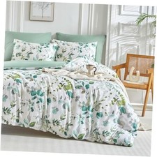 Duvet Cover King King 104 90 inch 01-green Foliage White No Comforter 