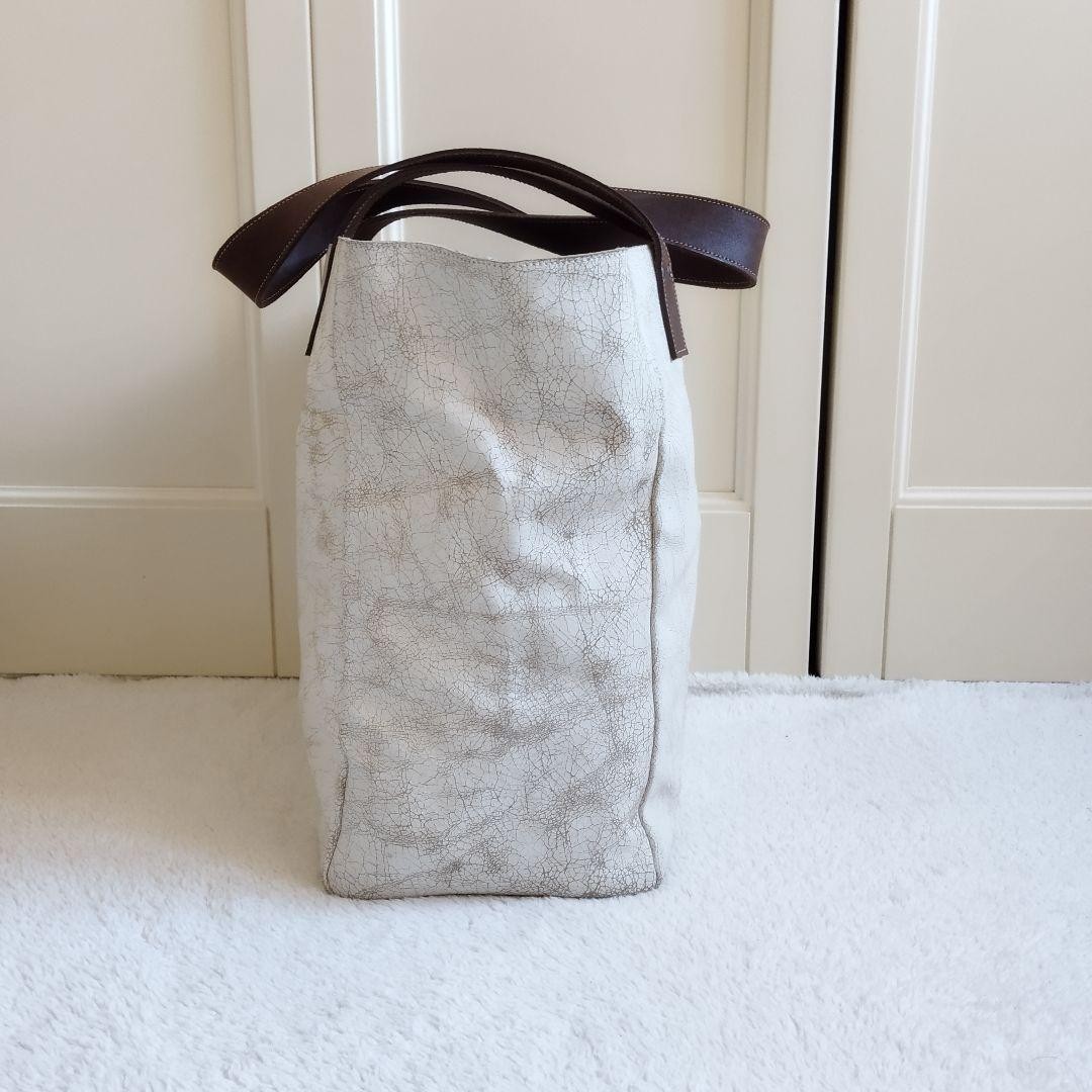 Tote Bag Paint Processing Distressed Leather Genu… - image 4