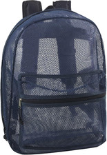 Transparent Mesh Backpacks for School Kids, Beach, Travel - Mesh See through Bac