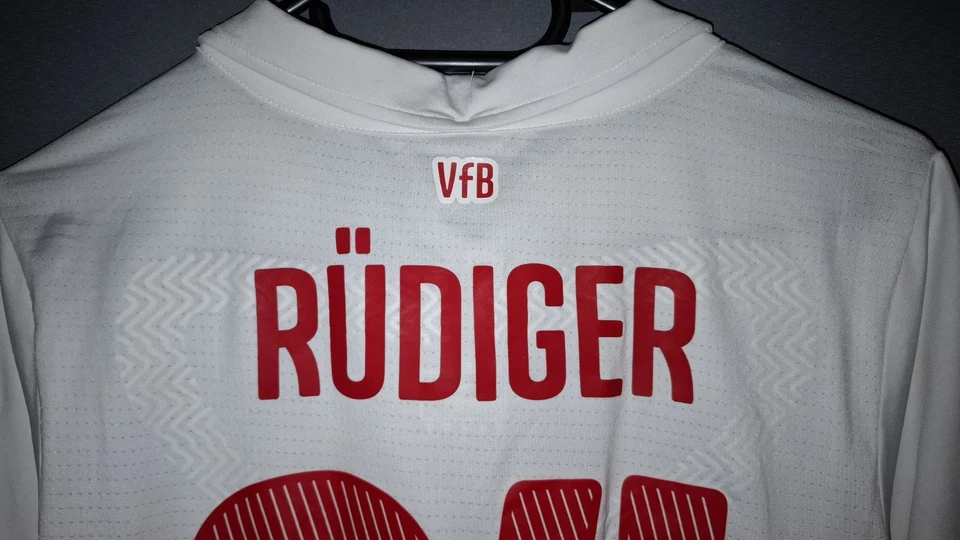 VfB Stuttgart Antonio Rüdiger Match Trikot Puma Patches 2014/15 Heim Home No.24 - Bild 3 von 4
