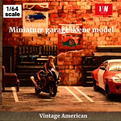 Diorama 1/64 Diecast Garaje Modelo 3 Luces Estacionamiento Lote Vitrina Juguete Regulable - Imagen 61 de 90