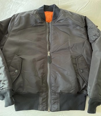 Alpha Industries MA-1 Bomber Jacket Heritage Gray Size Large