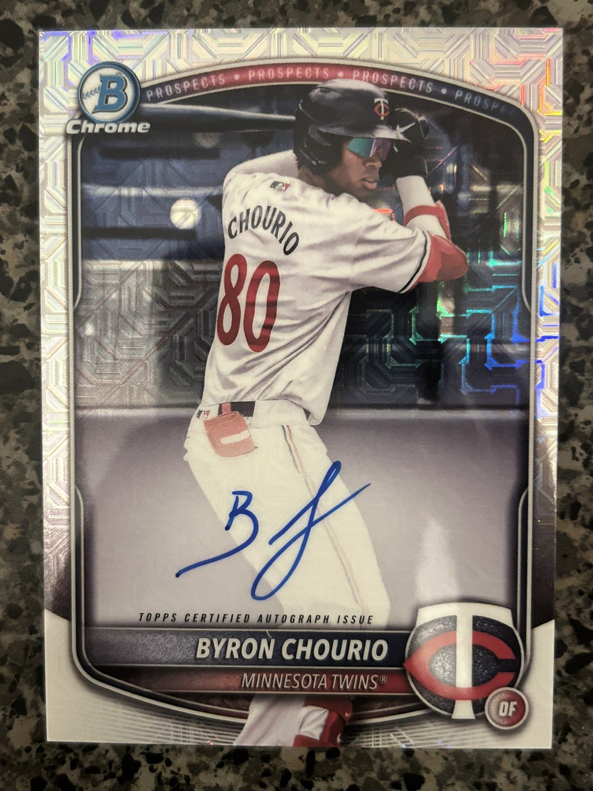BYRON CHOURIO 2025 Bowman Chrome Mega Box Mojo Refractor Auto #BMA-BC