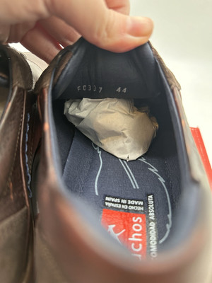 Tried On Fluchos Thunder: Brown Leather Lace-Up Shoes For  display picture 1