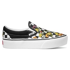 Vans Unisex Slip-On Shoe Poppy Checkerboard Fashion Sneakers VN0A5KXIBML Black