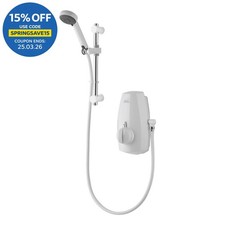 Aqualisa Aquastream Power Shower Thermostatic White 4 Spray 90mm Head 813.40.20