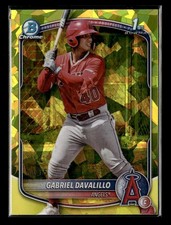 2025 Bowman Chrome Sapphire #BCP-178 Gabriel Davalillo Yellow /75 Angels