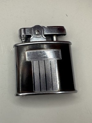 Ronson STANDARD Pocket Lighter VTG Brown Enamel Silver Tone Made in USA