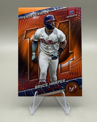 Topps 2025 Topps Pristine Bryce Harper Phillies Perseverance P-23 Orange /25