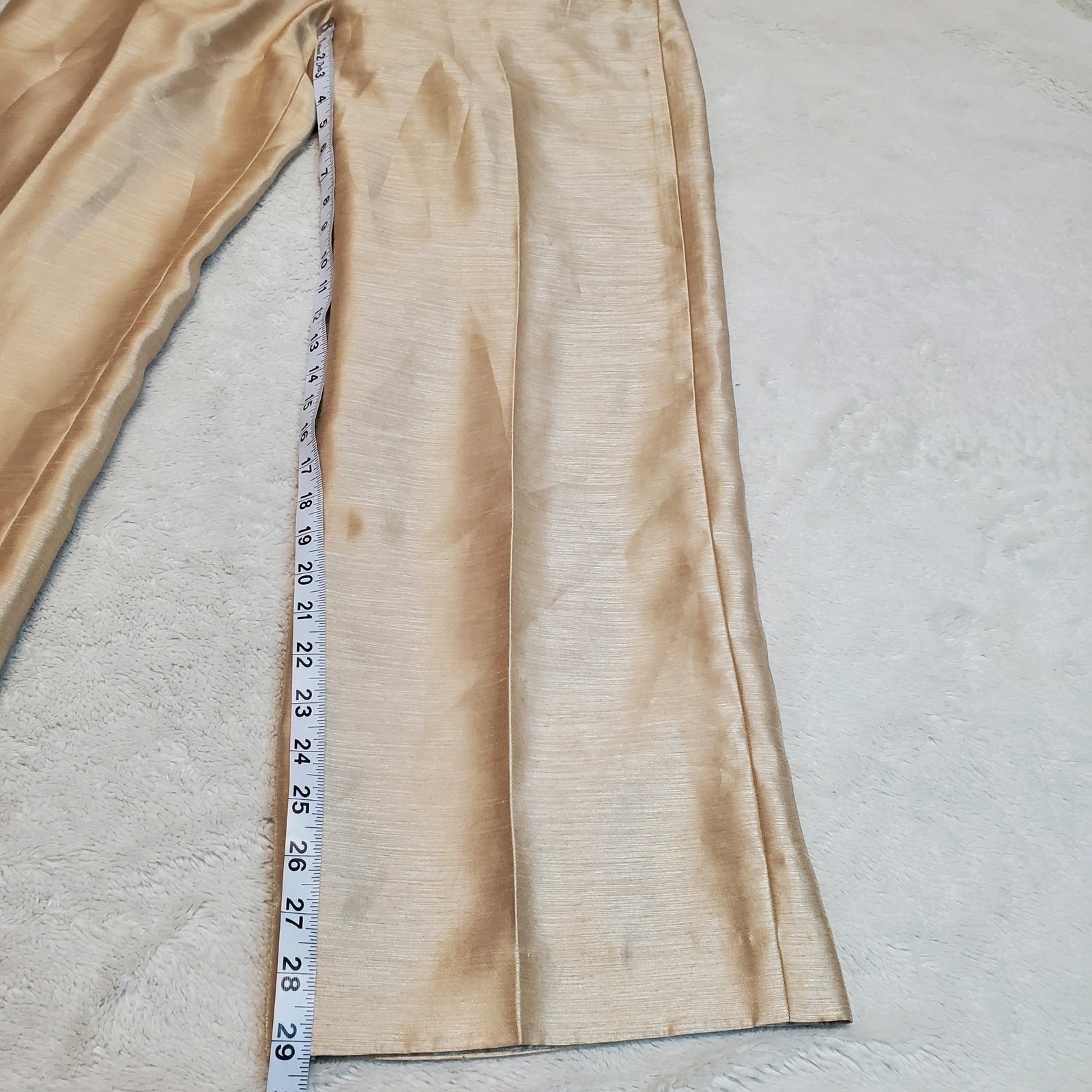 Le Suit Gold Holiday Gatsby Office Formal Classic Suit Set Jacket Pants 8 Petite