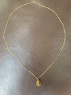 12kt Gold 16" Single Pendant Scarab Necklace