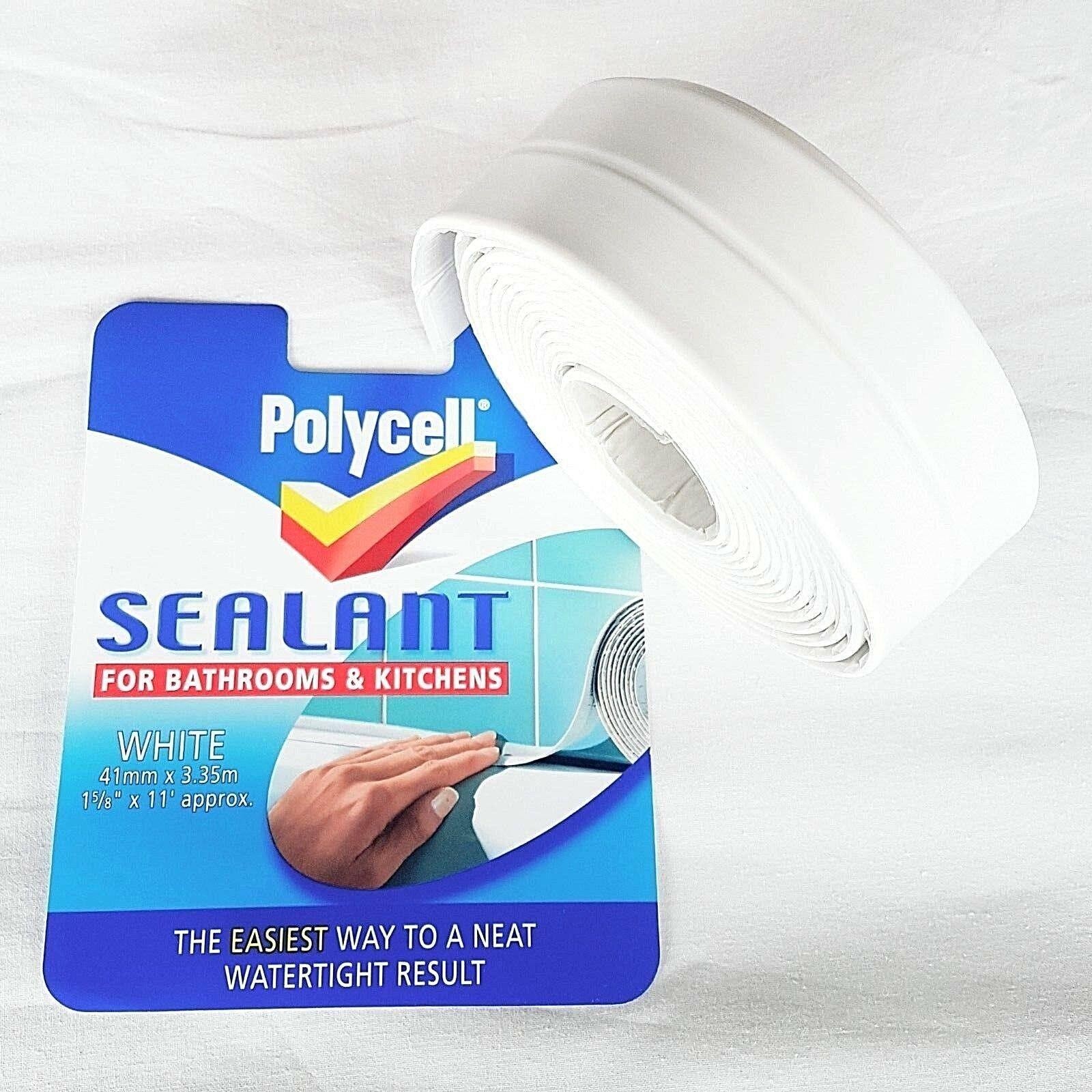Polycell 6033785 Seal Strip Bathroom Kitchen White 41Mm - Image 2