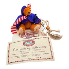 Ganz Cottage Collectibles Miniature Jeremy Teddy Bear 3.5  RARE SIGNED