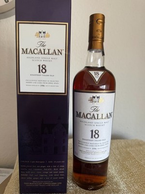 Macallan 18 year v. 1996 Sherry Oak  Russische  Banderole TOP  nur 539,-   s.RAR