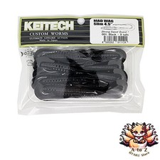 NEW Keitech Mad Wag Slim 4.5 inch #001 Black