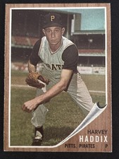 1962 Topps 67 Harvey Haddix Pittsburgh Pirates EX