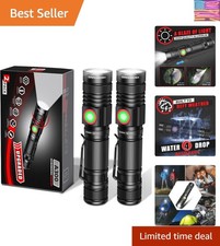 LED Flashlights Rechargeable USB 2000 High Lumens, Small and Bright Pocket Fl...