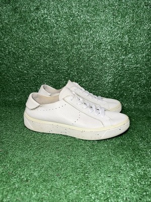Ecco Women Size 8 Street Tray Cream White Leather Comfort Shoes Walking Sneakers