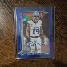 2025 Topps Chrome Football Amon-Ra St. Brown Auto /150 Color Match