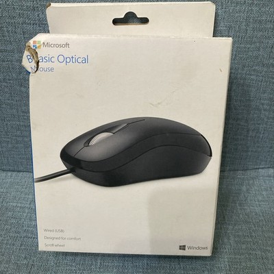 Microsoft P58-00061 Basic Optical Mouse Wired (USB) New In Sealed Damaged Box