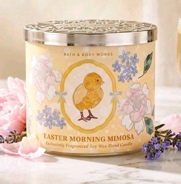 BATH & BODY WORKS EASTER MORNING MIMOSA- 3-wick Candle 2026 | eBay