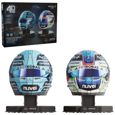 4D Build, Mercedes-AMG F1 Helmet Set 3D Puzzle Model Kit One Size, Multicolor 
