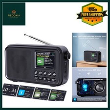 Image of Portable DAB Digital Radio with Bluetooth 5.0 and 3000mAh Battery White
