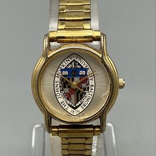 Vintage Caravelle Johns Hopkins Univ Women Watch 24mm Gold Bracelet New Battery