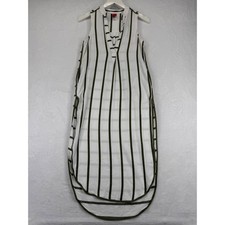 Red Carter Womens XS Striped Sleeveless V-Neck Tunic Dress White Olive Green