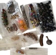 Beads Findings Jewelry Making Kit Multicolor Glass Metal Loose Beads Lot Craft