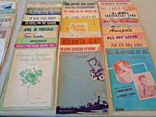 HUGE LOT of 50 VINTAGE 30s 40s 50s Piano Sheet Music Movies/Waltzes/Ballads 2