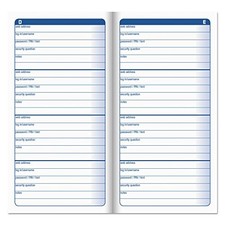 Adams APJ99 Password Journal, 3 1/4 x 6 1/4, 192 Entries