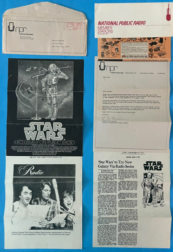 STAR WARS 1981 NPR C-3PO POSTER RADIO BROADCAST PROMO SET