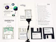 IBM 85H4630 PCMCIA 28.8K Data/Fax Modem Upgradable 33.6K w/ Cable  Disks
