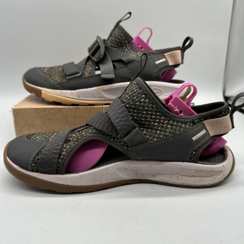 Sandalias deportivas Chaco Odyssey para mujer gris-verde-rosa talla 9 malla impermeables senderismo - Imagen 4 de 9