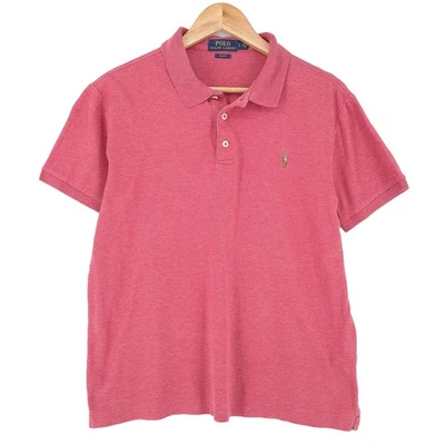 Polo Ralph Lauren Polo Homme Rose Coton Golf Manches Courtes Taille L - Photo 1/4