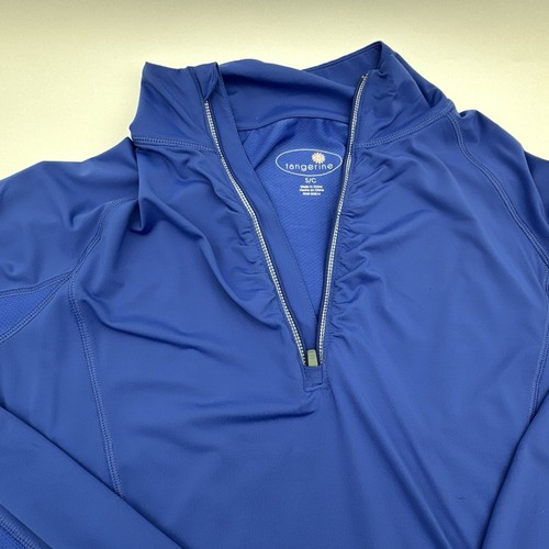 Tangerine Women's Peri Long Sleeve Pullover Quarter Zip Back Zip Pocket Sz S NWT - Picture 5 of 8