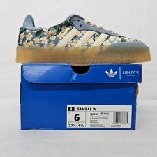 Adidas Sambae x Liberty London Sneakers JQ6046 Blue Floral Women's Size 6