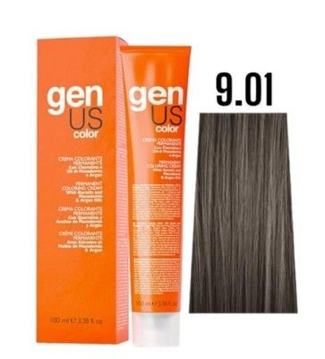 Gen US Permanent Hair Color Cream 9.01 Natural Cold Very Light Blonde 3.38oz NEW