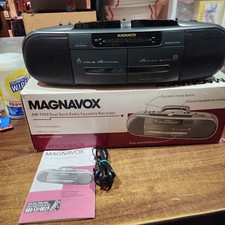 Magnavox AW7050/17 High-Speed Dubbing AM/FM Radio Dual Cassette Tape Boombox NEW