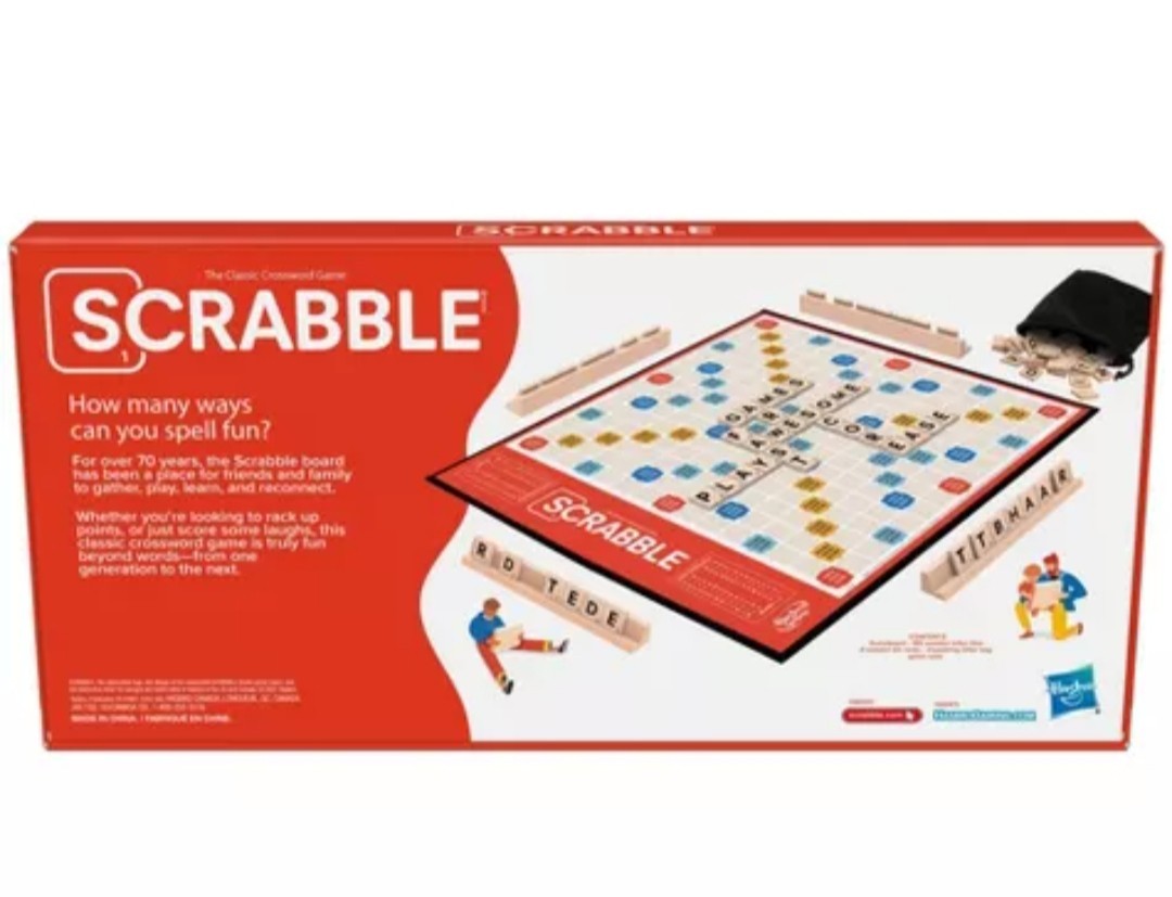 Scrabble The Classic Crossword Board Game - Family Fun for Ages 8+, 2-4 Players