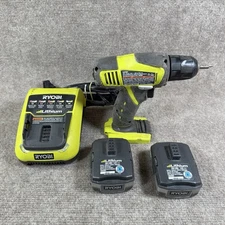 RYOBI HJP001 12v Cordless Power Drill 3/8" Two Batteries CB120L and Charger