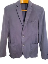 Johnnie O Navy Blue Two Button Cotton Blend Sports Coat Blazer Jacket Small