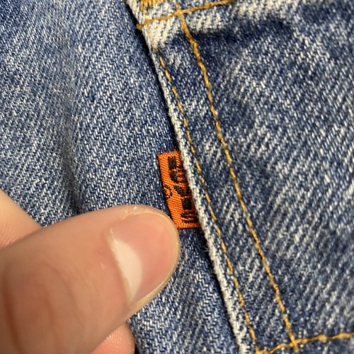 VTG 80'S LEVI'S 517 SLIM BOOTCUT EUROPEAN STYLE ORANGE TAB MADE IN USA 36 X 28 - Picture 4 of 9